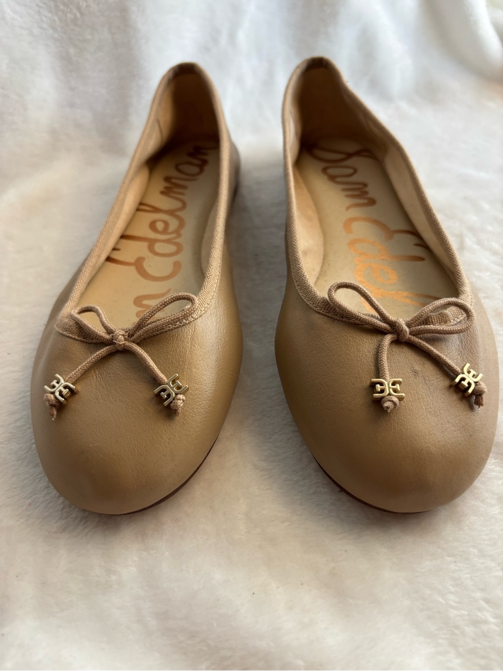 Sam Edelman Tan Ballet Flats with Bow
